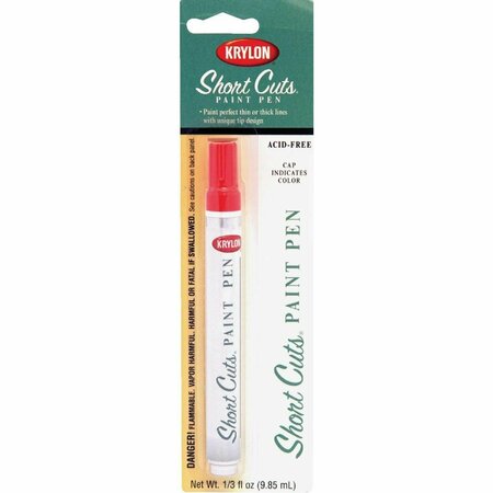 Krylon Short Cuts 1/3 Fl Oz Glow Orange Gloss Paint Pen SCP-912